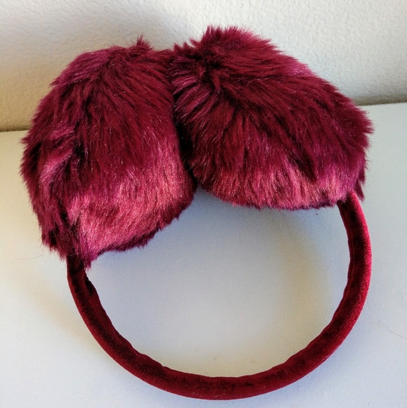 Cute Burgendy Ear Warmers - Picture 1 of 1